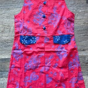 Baju The Comfort Clothing Co Pink Blue Floral Dress Girls Size 2 Vintage Style